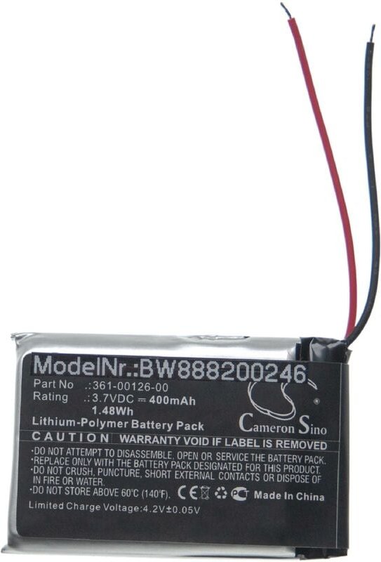 Vhbw - Akku kompatibel mit Garmin 010-02357-00 Smartwatch Uhr Fitnessarmband (400mAh, 3,7V, Li-Polymer)