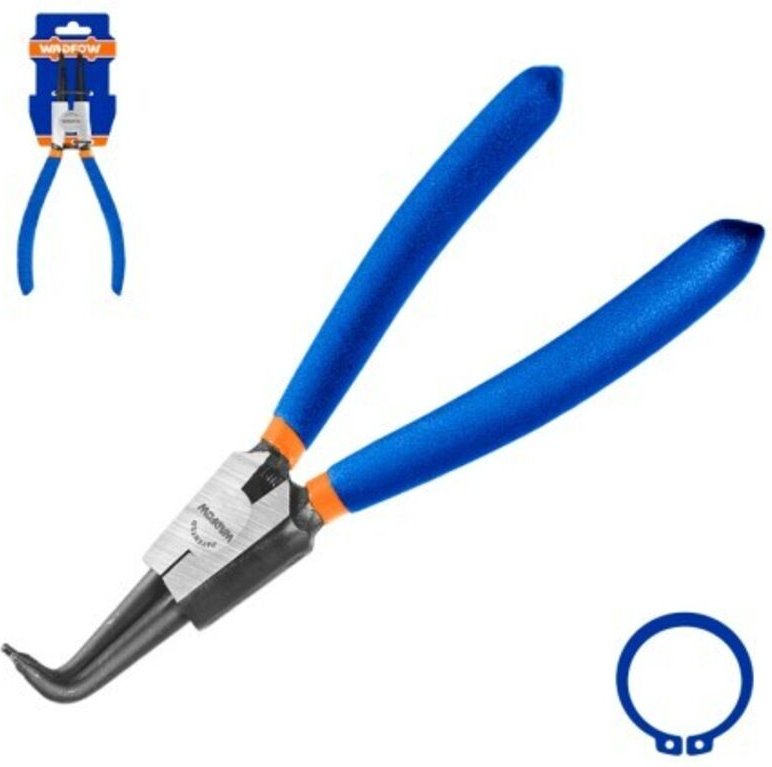 WADFOW 7" Außenzange mit gebogenem Sicherungsring, ergonomischem Griff und polierter Oberfläche