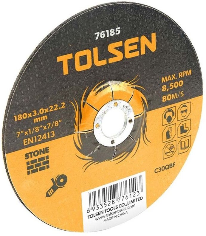 Steintrennscheibe 115 mm 3 mm für Schleifmaschinen - TOLSEN, präzises und kontrolliertes Schneiden