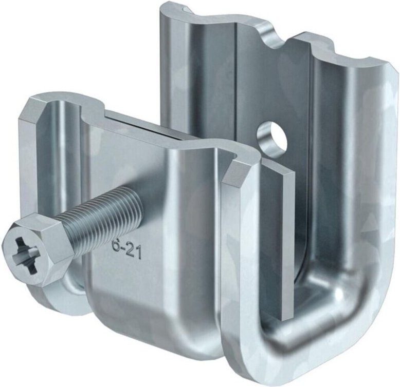 OBO Bettermann Trägerklammer schwere Ausführung 6-21mm Stahl tauchfeuerverzinkt, 1486282