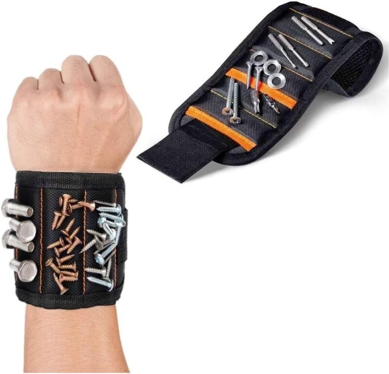 Magnetarmband mit 15 Magneten zum Halten von Schrauben, Muttern, Bolzen, Bohrern und Werkzeugen ein Geschenk für Papa, E...