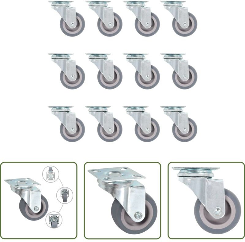 Rollen - Lenkrollen 12 Stk. 50 mm