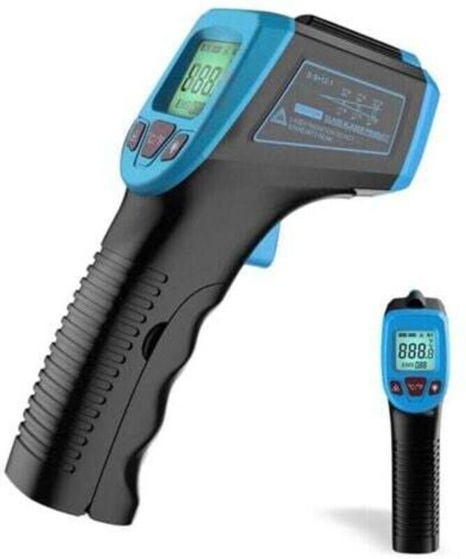 Infrarot-Thermometer, berührungsloses digitales Laser-Thermometer -58 °F bis 1112 °F (-50 °C bis 600 °C) mit LCD-Bildsch...