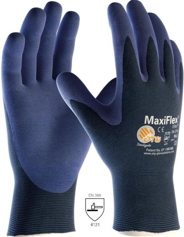 Thumbnail - ATG - MaxiFlex Elite 244312 Gr.12 (34-274) Nylon-Strickhandschuhe, Kat. 2, Nitri