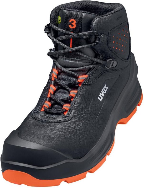 UVEX 3 Sicherheits-Stiefel Gr. 43 W11 S3 ESD SR schwarz/orange 6873.2