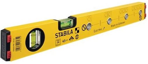 Wasserwaage Type 70 Aluminium Richtwaage Messwerkzeug Electric 43-120 cm, Ausführung: Type 70 Electric, 120 cm - Stabila