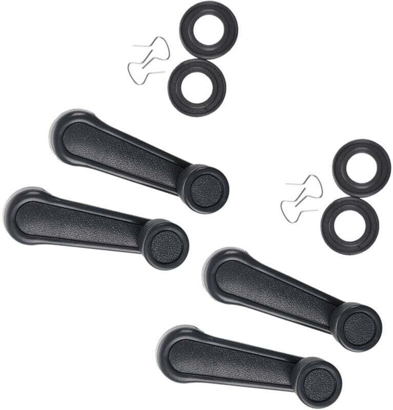 Set mit 4 universellen grauen Kunststoff-Fensterheberkurbeln für Autos