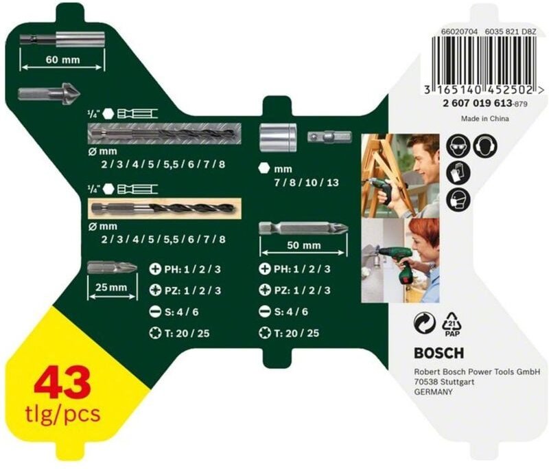 Sechskantbohrer X-Line-Set 43 teilig - Bosch