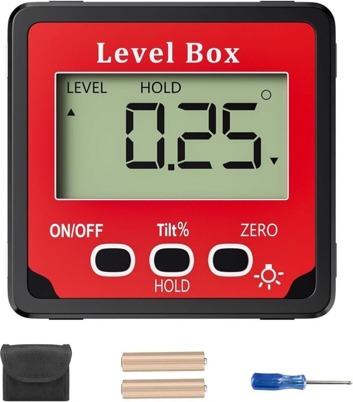 Digitaler Neigungsmesser, 4 x 90° Digital-Wasserwaage, Präzisions-Winkelmesser, magnetisches digitales Goniometer, digit...