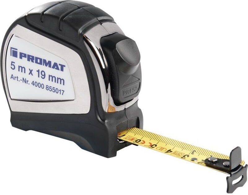 Taschenrollbandmaß Länge 8 m Breite 25 mm mm/cm EG II 2K Automatic