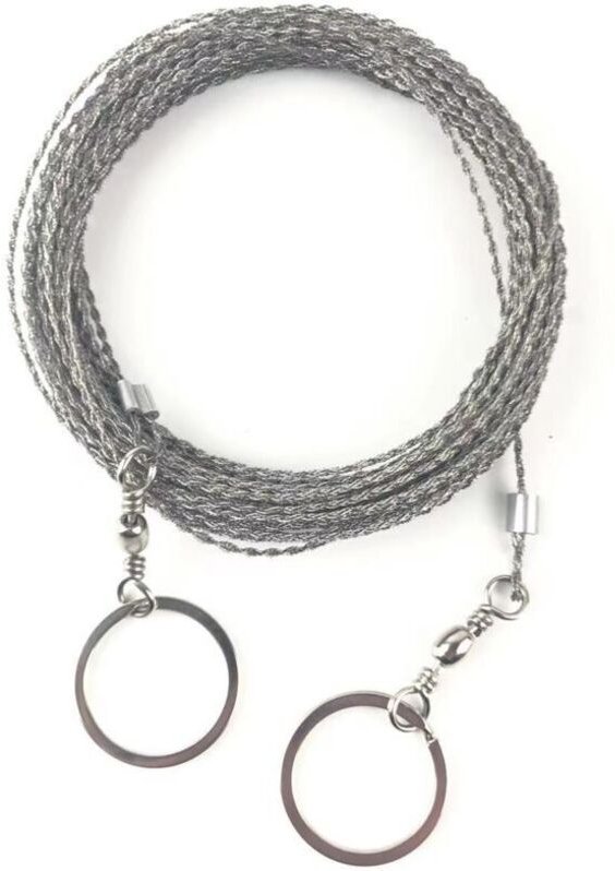 Edelstahl-Taschendrahtsäge, Kompaktes, Tragbares Notfall-Sägewerkzeug, Handsäge, Zum Fällen von Bäumen, 10m