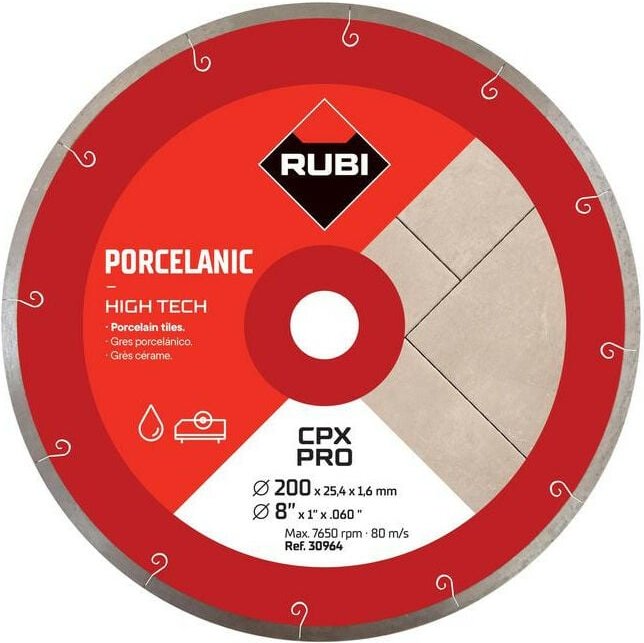 Rubi - Diamantscheibe für Feinsteinzeug j-slot 200 x 25,4 x 1,6mm - CPX-200 pro