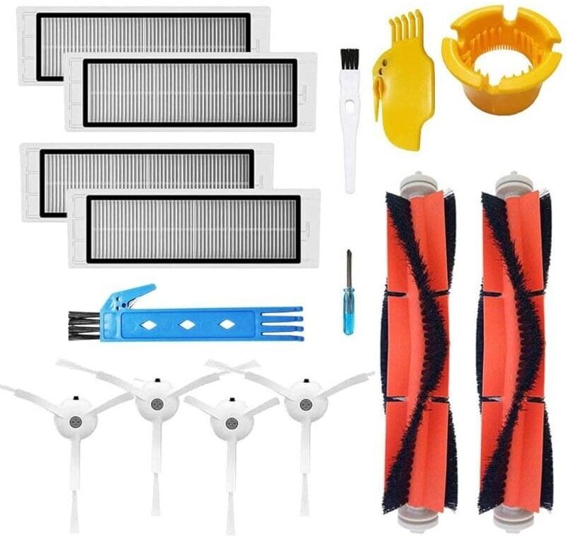 Ersatzteil-Zubehörset für XIAOMI MI Robot S6 S60 S65 S5 Max T6 Staubsauger: 2 Hauptbürsten, 4 Seitenbürsten
