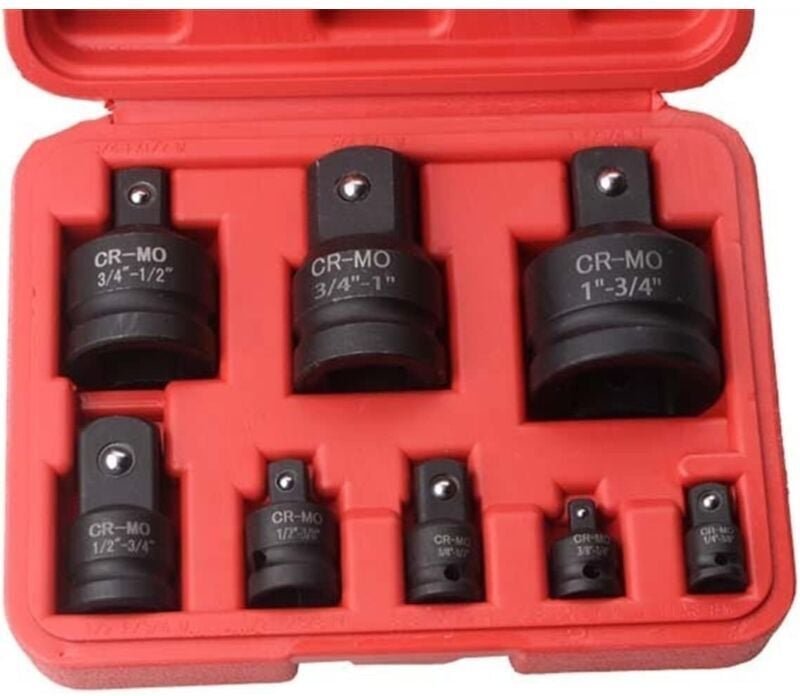 Werkzeugkasten-Reduzierset: 1/2 auf 3/8, 3/8 auf 1/4 und 3/4 auf 1/2 Schlagschrauber-Adapter für Auto und Fahrrad (Set B...