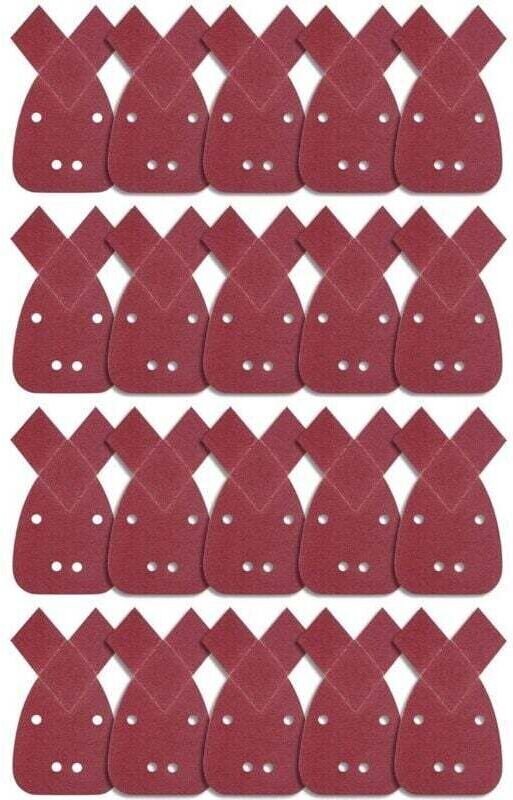20 dreieckige Schleifblätter, Körnung 80, XU, Schleifpapier für Detailarbeiten, Exzenterschleifer – KZQ