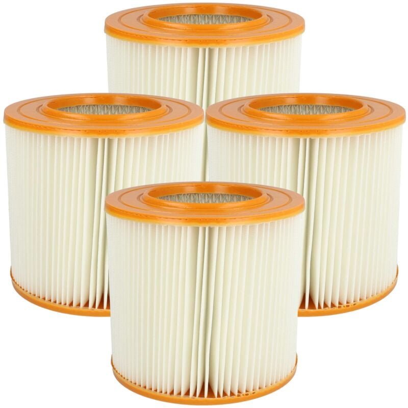 vhbw 4x Faltenfilter Ersatz für Allaway 210813, 10819, 2577, 10813 für Staubsauger - Patronenfilter Orange Weiß