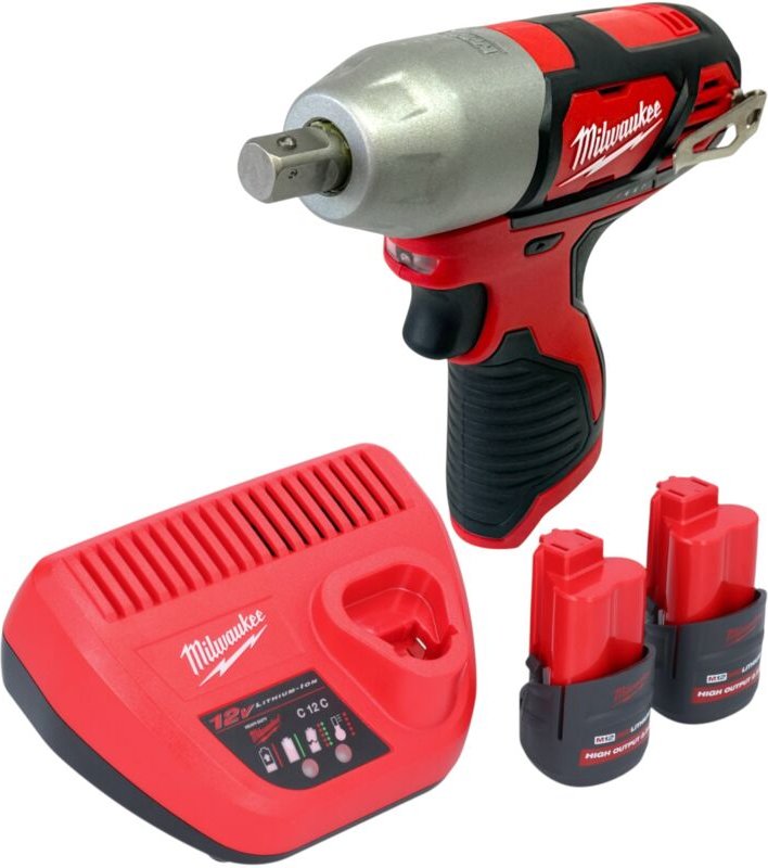 M12 BIW12-252 Akku Schlagschrauber 12 v 138 Nm 1/2' + 2x Akku 2,5 Ah + Ladegerät - Milwaukee