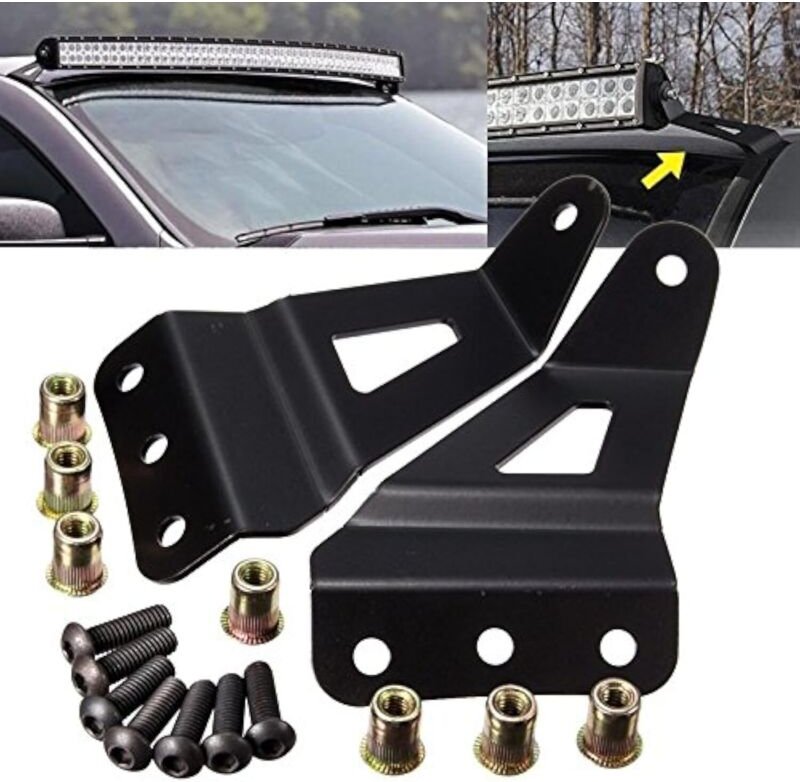 50-Zoll-LED-Lichtleiste mit gebogener Windschutzscheibenhalterung für GM Pickups und SUVs (2007–2013) Chevrolet Silverad...