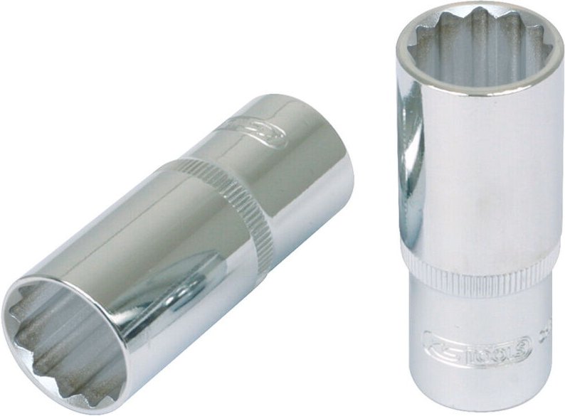 1/2' CHROMEplus 12-kant-Stecknuss, lang, 1.1/4'