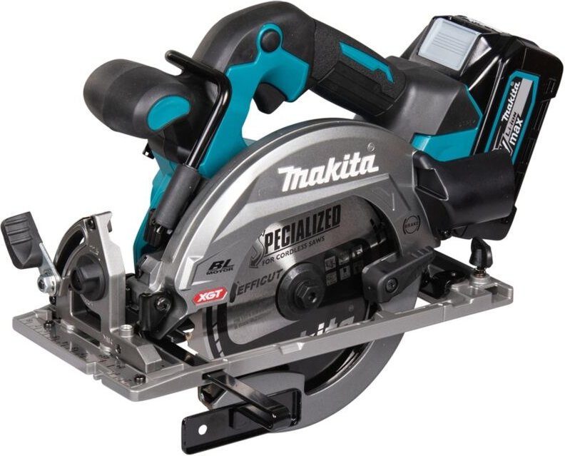 Makita Werkzeug - 40V Akku-Handkreissäge 165 mm, 2x Akku 2,5 Ah Li-Ion XGT, Ladegerät HS012GD201