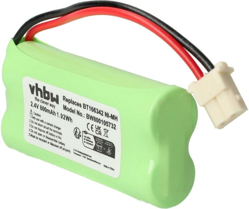 Vhbw - Akku kompatibel mit at&t EL51100, EL51200, EL51250, EL52100, EL5220, EL52200 schnurlos Festnetz Telefon (800mAh, ...
