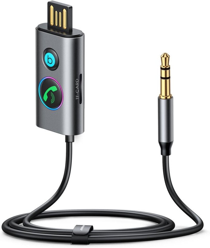 Joyroom JR-CB7 kabelloser Autoempfänger Bluetooth Technologie – Grau 100 cm mit LED