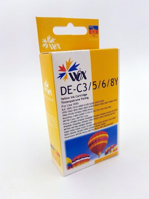 Wox Yellow Canon BCI3EY / BCI6EY Tintenersatz 4482A002