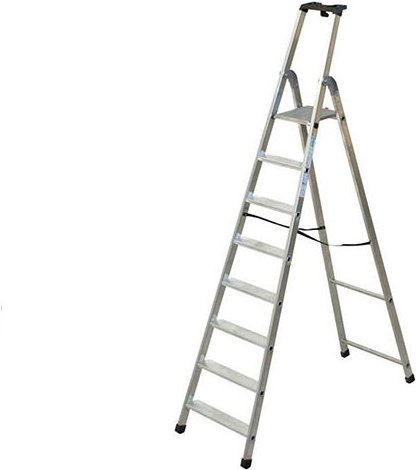 Matisère - Profi Stehleiter 8 Stufen - Maximale Arbeitshöhe 3.82m - Q50/8