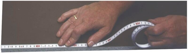 Richter - Maßband selbstklebend Skala von rechts nach links 5 m