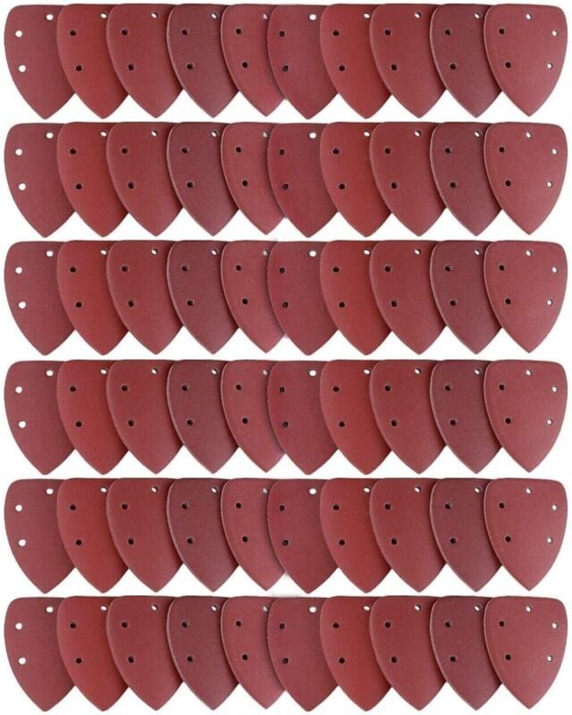 Packung mit 60 Schleifblättern, Schleifpapier 40/60/80/100/120/180/240/320/400/800, ideal für Multifunktionsschleifer