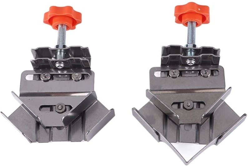 4-teiliges Winkelklemmen-Set, rechtwinklige Edelstahlklemmen, 90°-Holzbearbeitungsklemmen, verstellbare offene/geschloss...