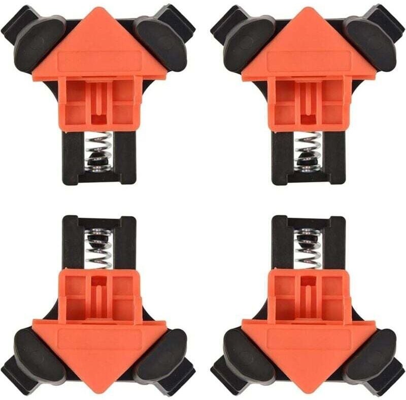 Équerres de serrage, équerres à angle droit, utilisées pour la fabrication de caisses en bois, de cadres photo, de boîte...