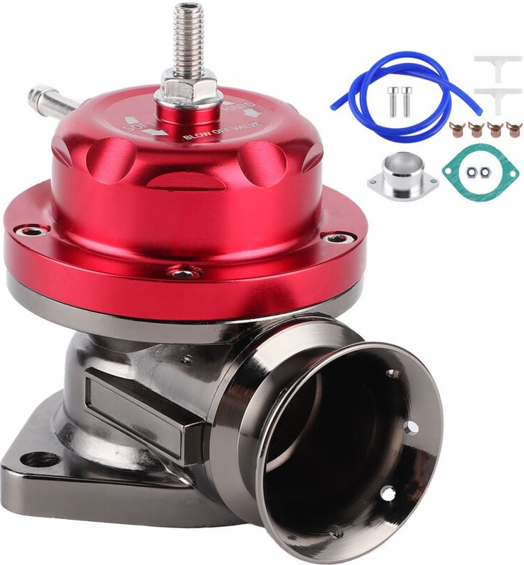 Tbest Aluminium Turbo Blow Off Ventil Hochleistungs-Universal-Druckentlastungsset für Autos, rote Farbe, langlebig.