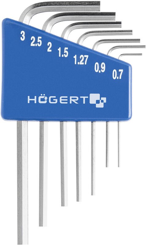 Feinwerkzeug Sechskantschlüssel Set Högert Winkelschlüssel Steckschlüssel 7-teilig