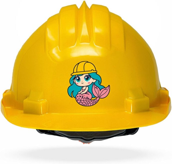 TAMS® Kinderhelm - Drehverschluss Gelb Meerjungfrau