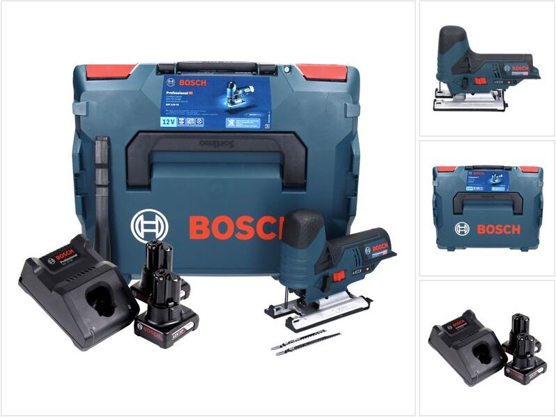 Gst 12V-70 Professional Akku Stichsäge 12 v + 2x Akku 6,0 Ah + Ladegerät + L-Boxx - Bosch