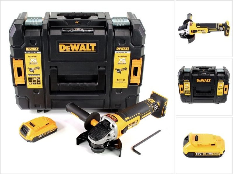 DeWalt DCG 405 NT Akku Winkelschleifer 18V 125mm Brushless + 1x Akku 2,0Ah - ohne Ladegerät