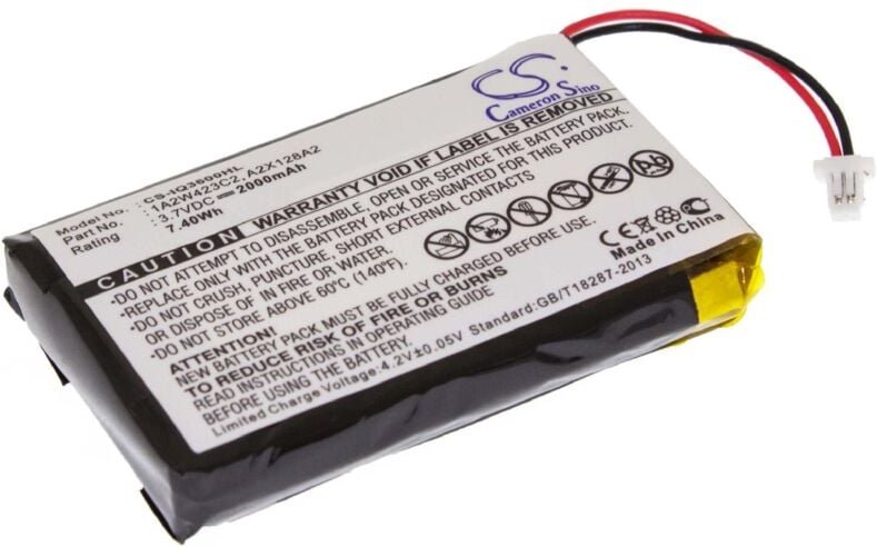 Vhbw - 1x Akku kompatibel mit Garmin Ique 3600, 3200, 3600a gps Navigation Navi (2000 mAh, 3,7 v, Li-Polymer) - Ersatz f...