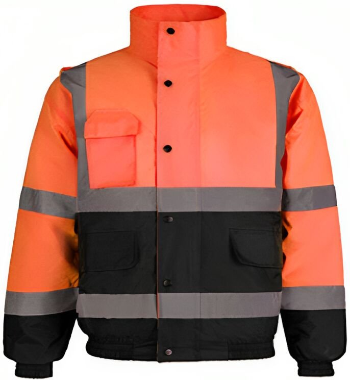 Mumu - Reflection Warnschutzjacke -2 Tonnen Fluoreszierendes Orange/Marineblau - Größe: l