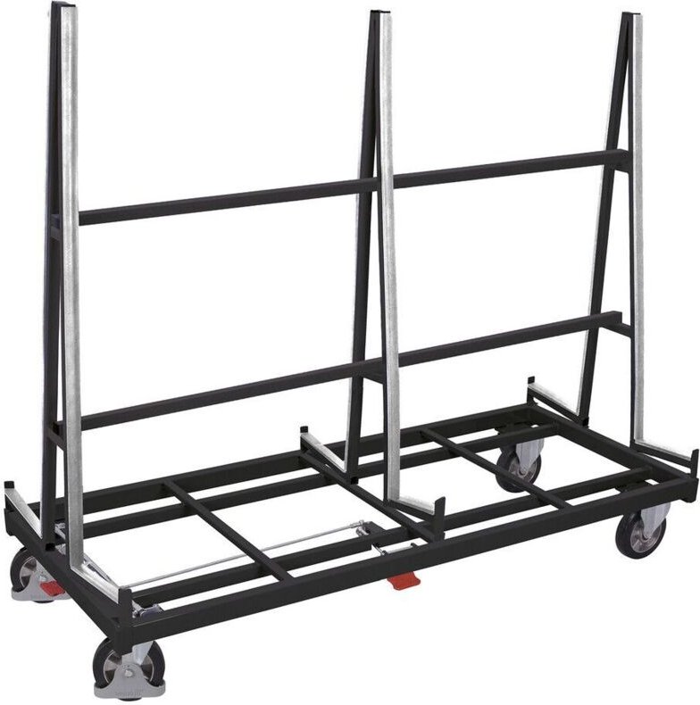 VARIOfit Plattenwagen mit zweiseitiger Ladefläche 1380x2x270mm Anthrazitgrau RAL 7016