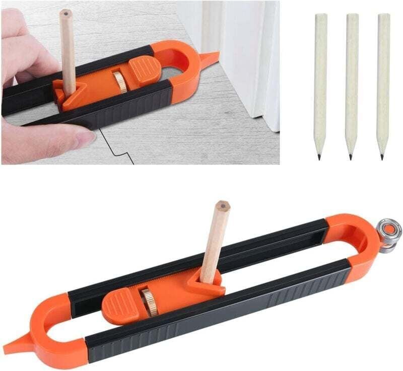 Konturenlehre mit Arretierung (mit 3 Stiften), Profilwerkzeug, Messlineal für Holzbearbeitung, Konturenkopierer für unre...