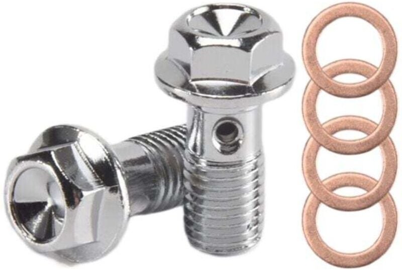 Edelstahl-Motorrad-Banjoschrauben M10 x 1,25 für Hauptbremszylinder, Bremsleitung, Hydraulikkupplungssattel