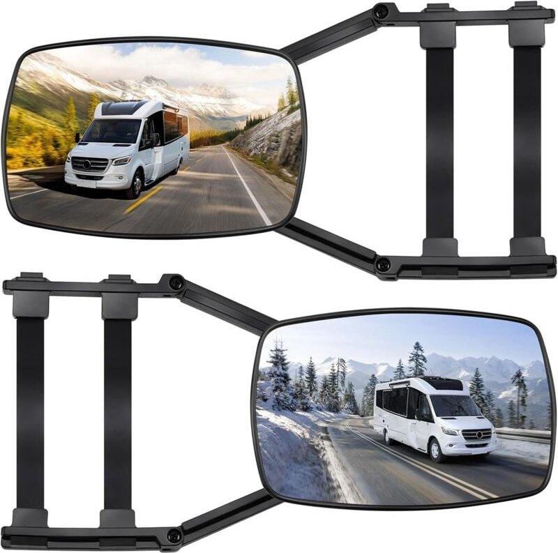 Wohnwagenspiegel, 2er-Set universelle Außenspiegel, Doppelseitenspiegel für Autos, Außenspiegel für Wohnwagen und Wohnmo...