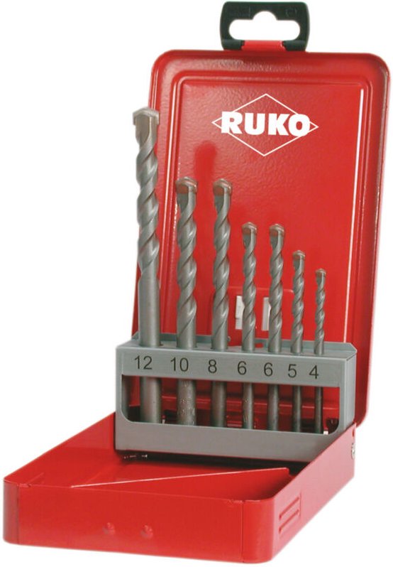 RUKO SDS-plus Hammerbohrer-Satz in Industriekassette - 205246