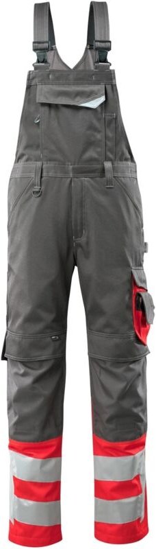 Mascot-15669-860 Sunderland Latzhose Safe Supreme Gr. 90C48 dunkelanthrazit/hi-vis rot