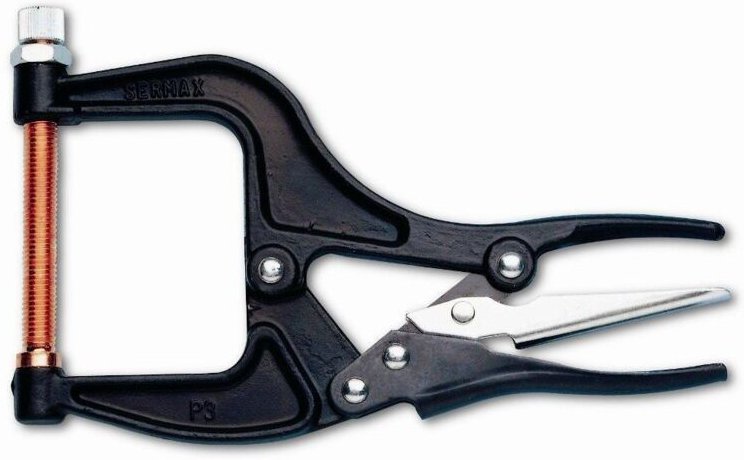 Schraubzwinge aus Kupfer, Schweißzange, Spannweite 7,2 cm