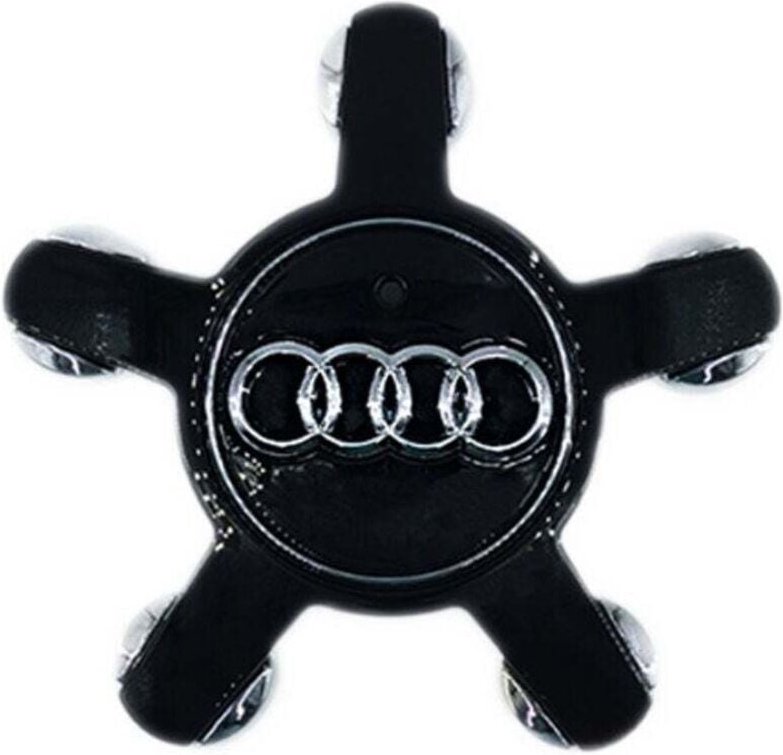Stück Radnabenkappen für Audi A3, A4L, A5, A6L, A8L, Q3 und Q5, 135 mm, Schwarz