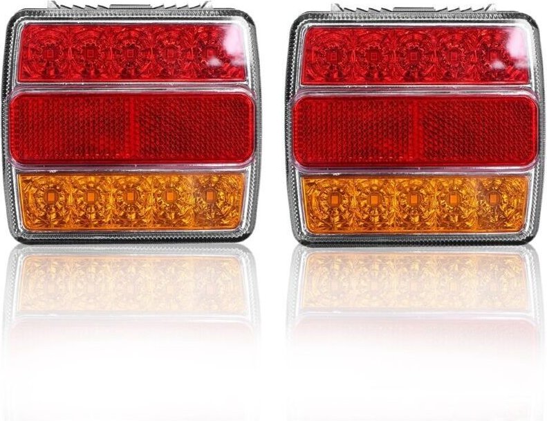 Superhelle, wasserdichte 12-V-LED-Rückleuchte mit 16 LEDs für Anhänger und Magnetbefestigung,