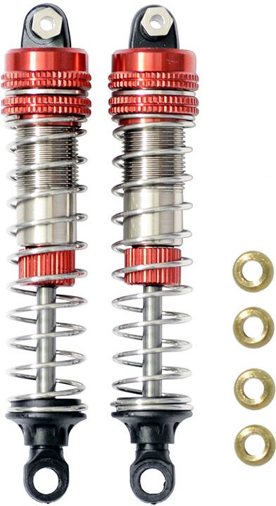 Tlily - 2 Teiliger StoßDäMpfer Hinten Passend für 9115 S911 9116 S916 9125 1/10 1/12 rc Auto Upgrade ZubehöR, Rot