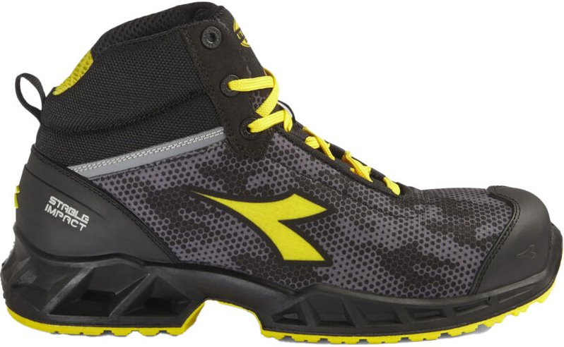 Shark Stable Impact Mid S3 src esd Sicherheitsschuhe - 41 eu - Schwarz / grau - Diadora